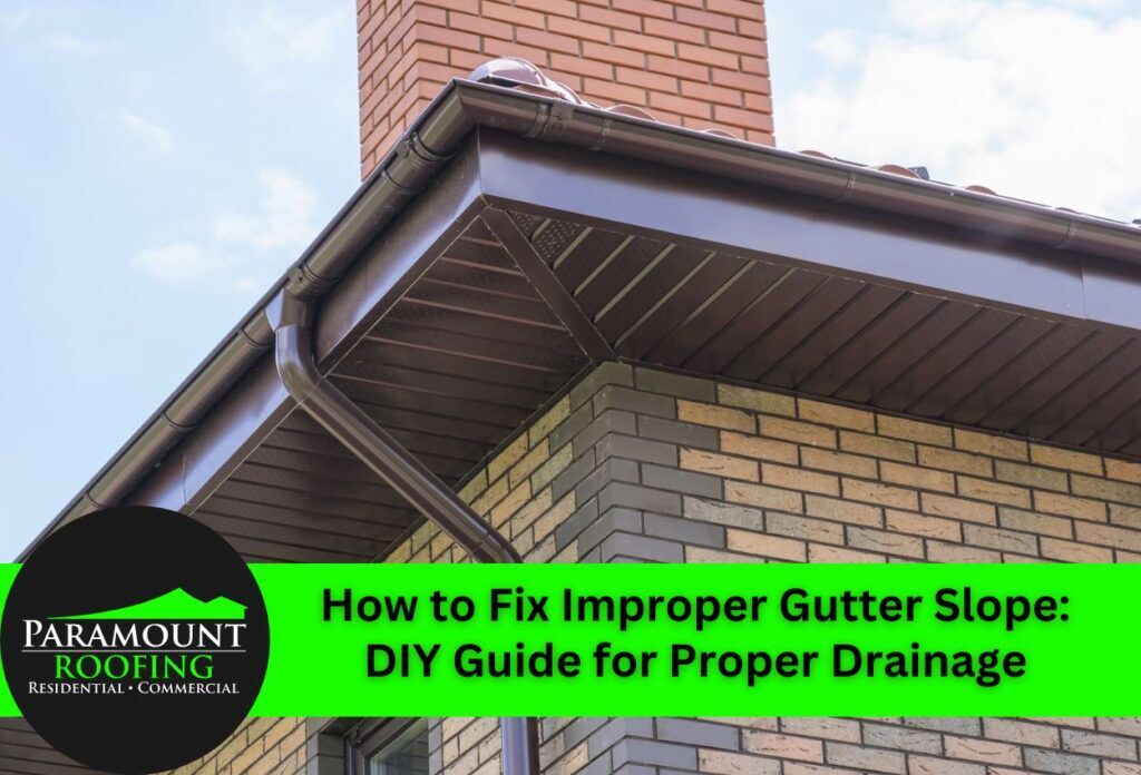 How to Fix Improper Gutter Slope: DIY Guide for Proper Drainage