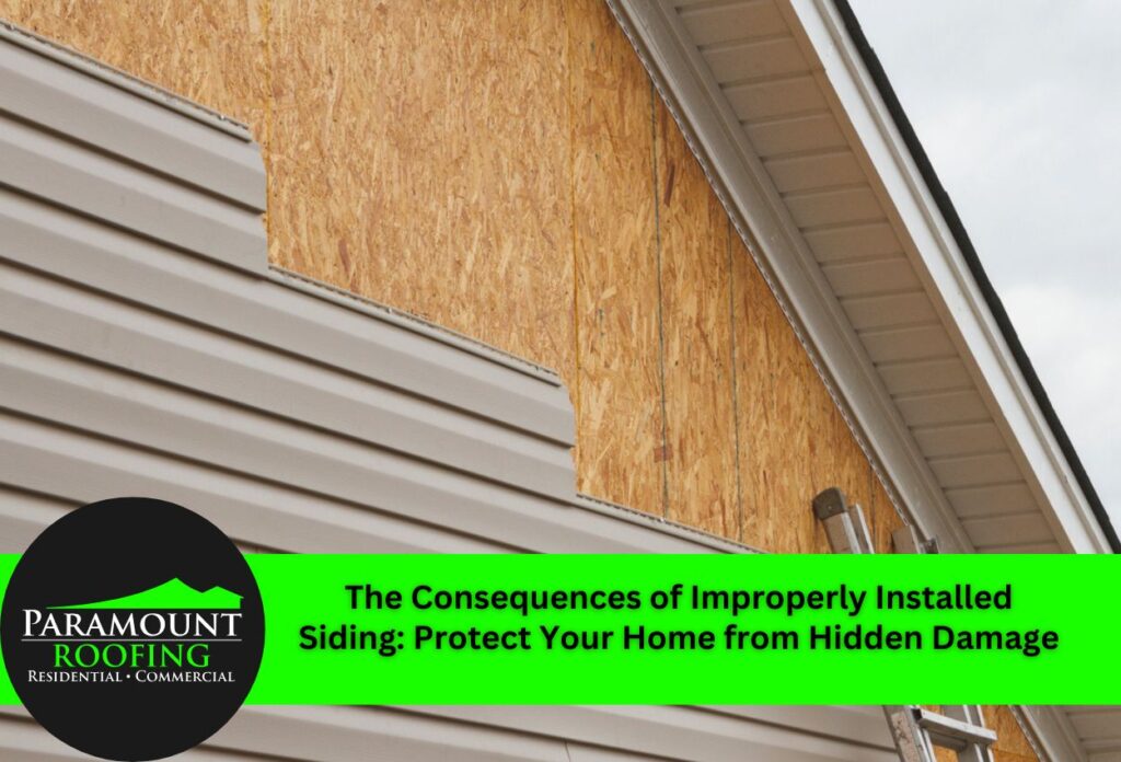The Consequences of Improperly Installed Siding: Protect Your Home from Hidden Damage