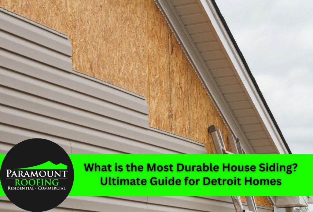 House with plywood-covered windows and vinyl siding showing storm damage protection