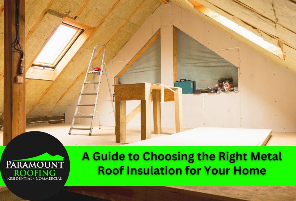 Attic renovation in progress showing insulation installation and construction work