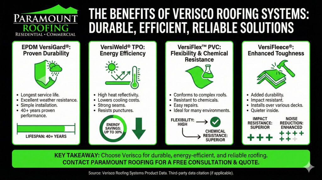 Why Verisco Roofing Systems Are A Good Choice For Superior Commercial Protection In Detroit 2 Why Verisco Roofing Systems Are a Good Choice for Superior Commercial Protection in Detroit Verisco Roofing Systems Paramount Roofing